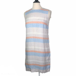 NEW Cynthia Rowley 100% Linen Striped Shift Dress